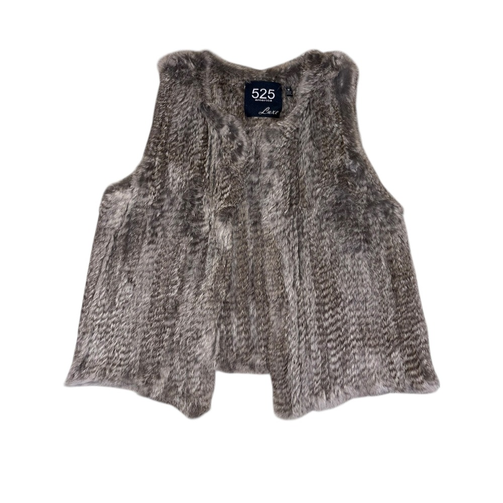 525 America LUXE Real Rabbit Fur Vest NWOT‎ sz M